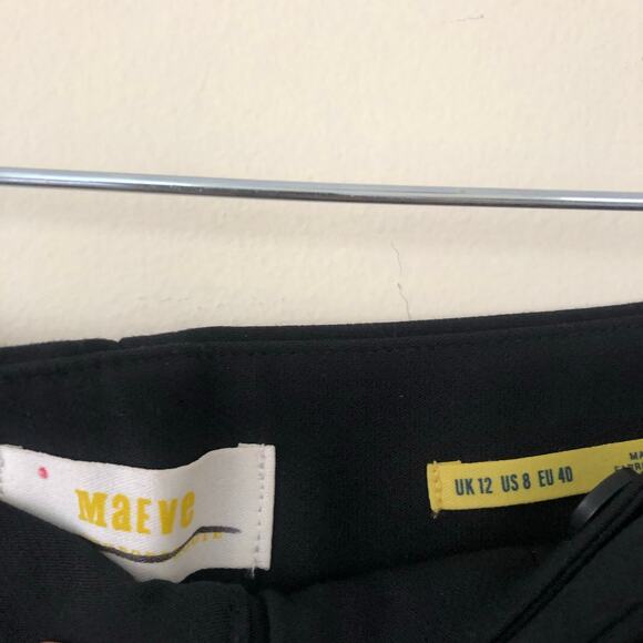 Anthropologie X Maeve High Rise Pull On Ultra Flare Pants Black Size US 8 - Picture 2 of 9